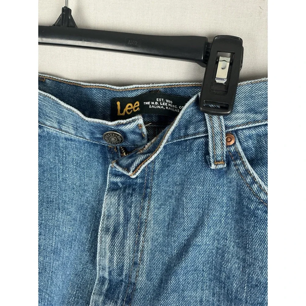 Lee Y2K Denim Shorts Mens 38 Blue Regular Fit Made In Mexico Bermuda